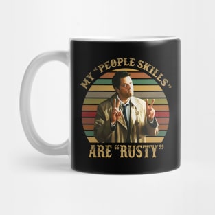 Castiel Supernatural My People Skills Are Rusty Retro Vintage Mug